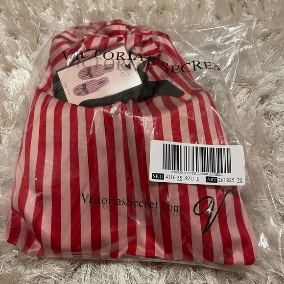 Brand 🆕VICTORIA'S SECRET Signature Satin & Bow Slippers - Picture 2 of 12